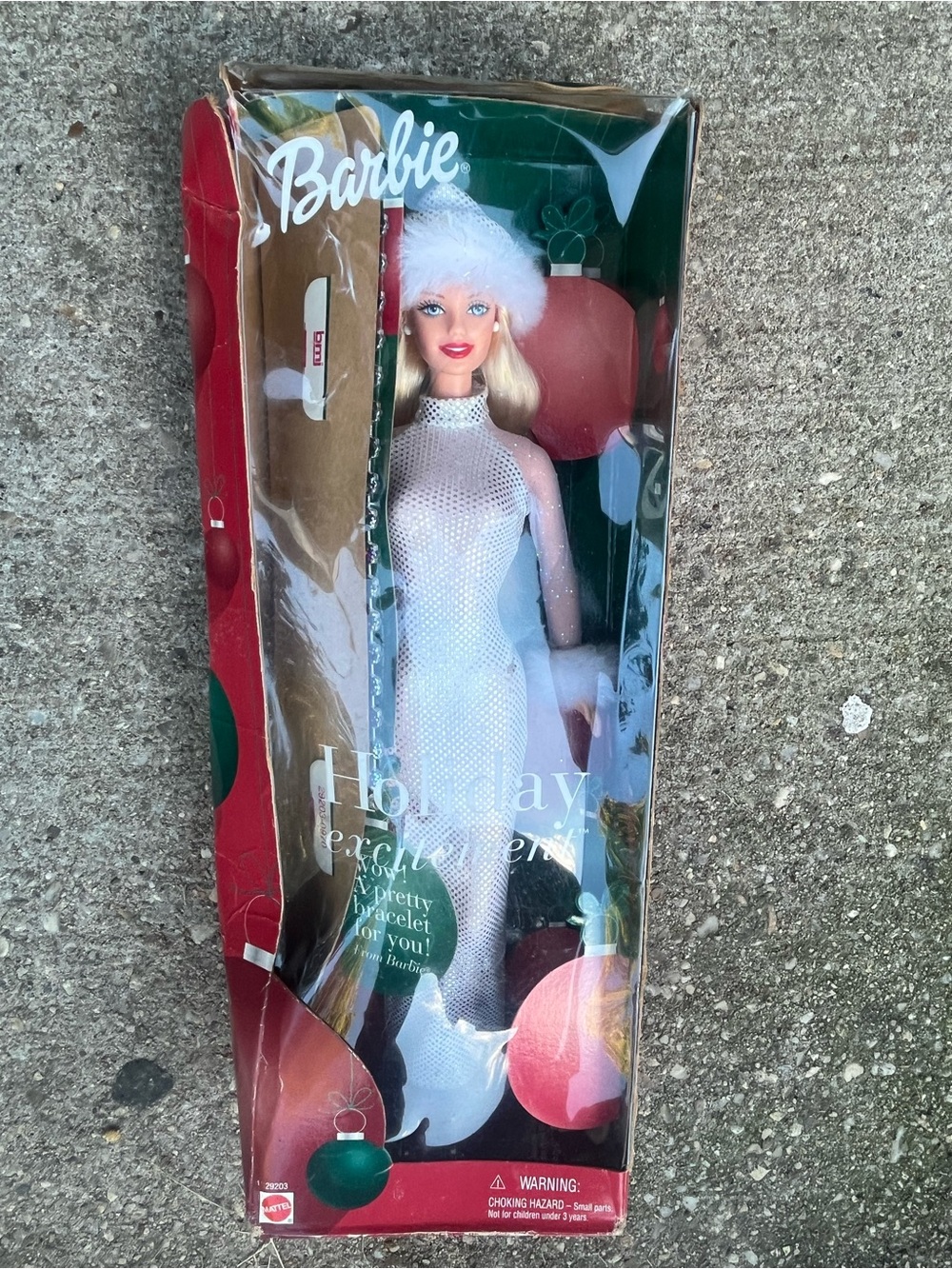 Barbie Holiday Excitement with Bracelet for you Blonde Doll in White Outfit